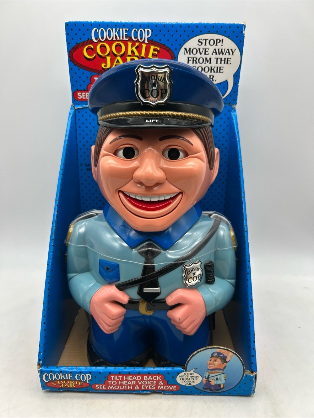 Vintage 2001 The Original "Cookie Cop" Talking Cookie Jar Police NIB